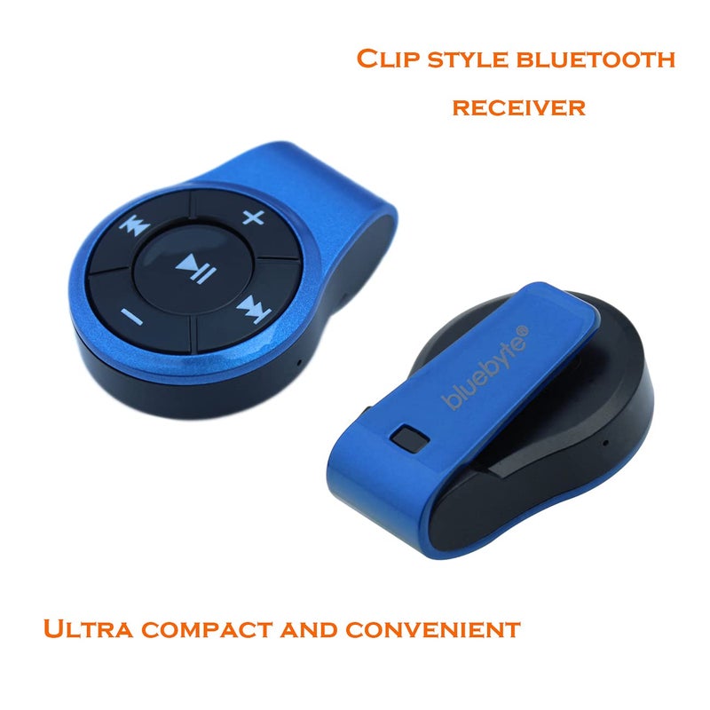 Bluebyte Clip Style Bluetooth V5.4 Receiver, Audio Receiver for Headphones with MIC for Hands-Free Calling and Music,Bluebyte Wireless Audio Adapter for Music Streaming Sound System.(Blue) - Image 3